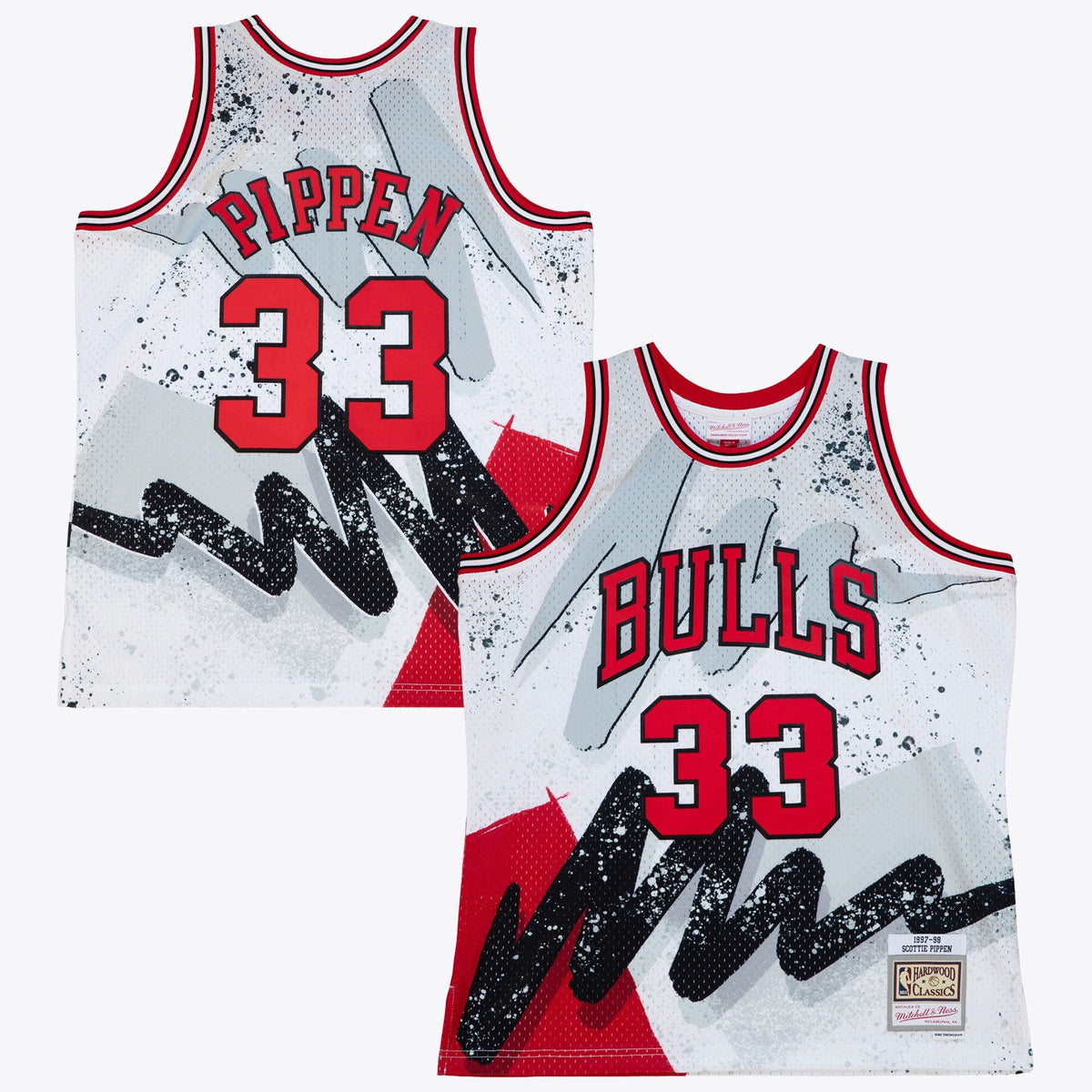 Chicago Bulls Scottie Pippen 1997 Hyper Hoops Swingman Jersey - White product image 2, provided for visual reference and