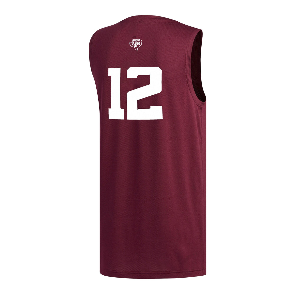 #12 Maroon Texas A&M Aggies Replica Basketball Jersey product image 4, provided for visual reference and product detail