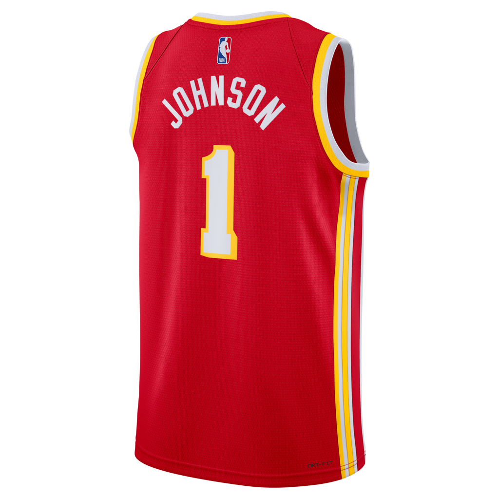 Atlanta Hawks Icon Edition Swingman Jersey - Red - Jalen Johnson product image 4, provided for visual reference and product