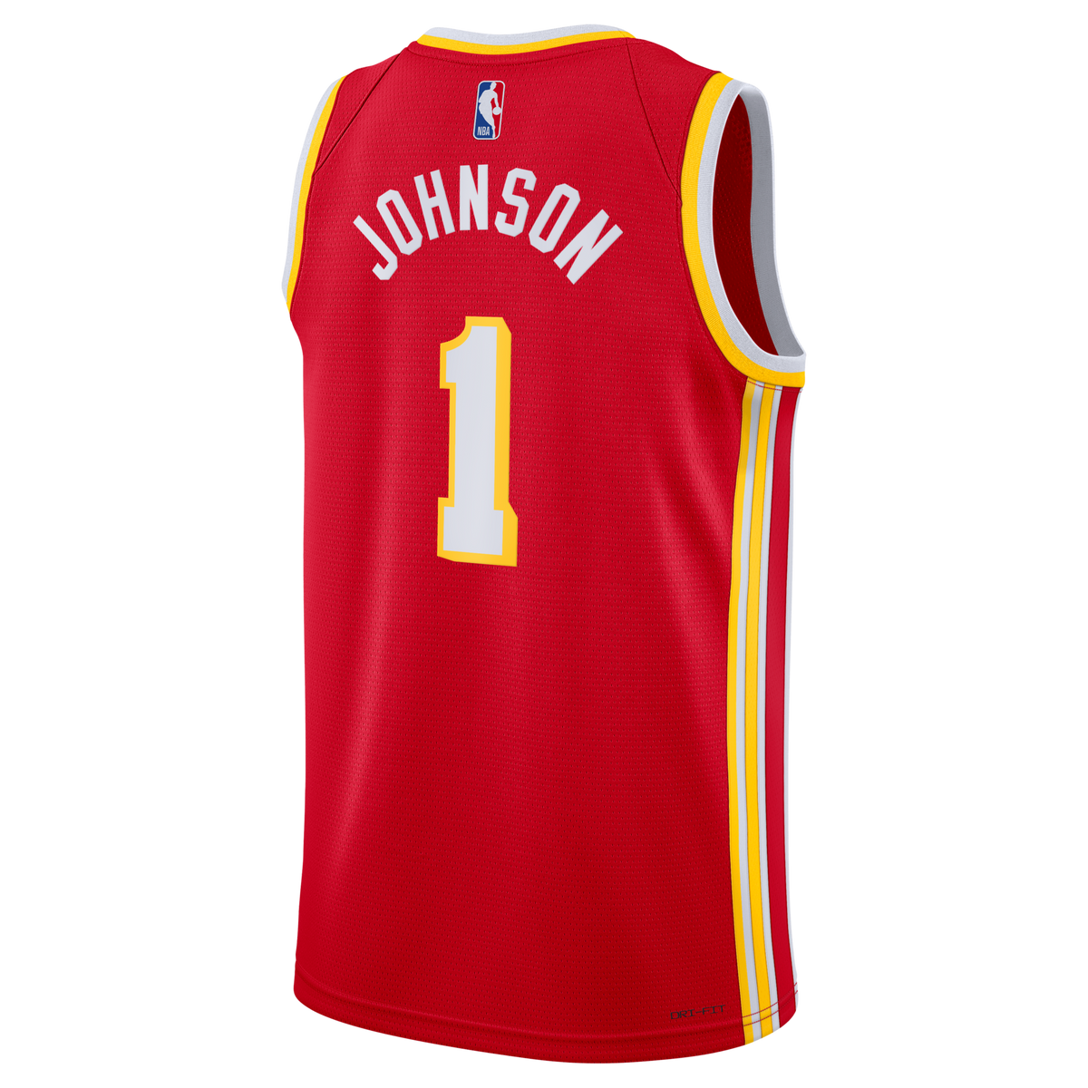 Atlanta Hawks Icon Edition Swingman Jersey - Red - Jalen Johnson product image 4, provided for visual reference and product