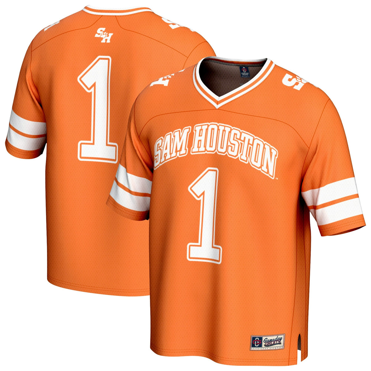 #1 Sam Houston State Bearkats Lightweight Collegiate Football Fashion Jersey - Orange product image 2, provided for visual