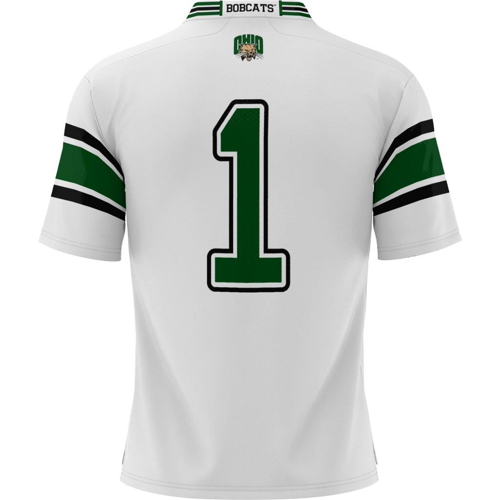 #1 Ohio Bobcats Football Jersey - White product image 4, provided for visual reference and product detail review