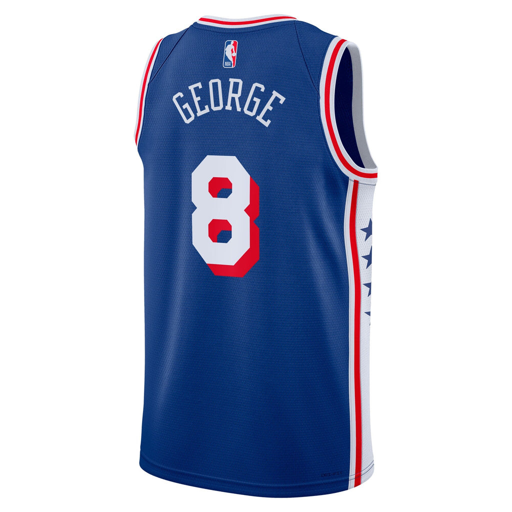 Philadelphia 76ers Icon Edition Swingman Jersey - Royal - Paul George product image 4, provided for visual reference and