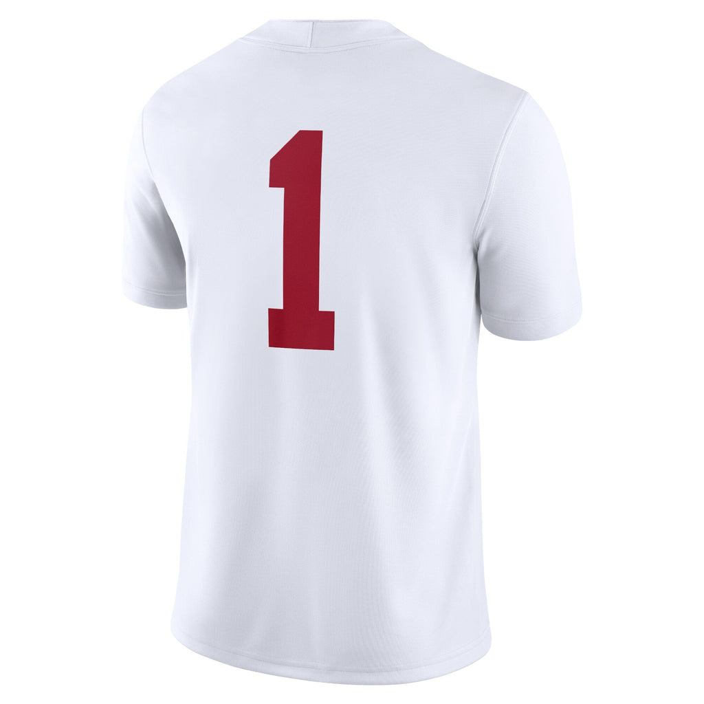 #1 White Alabama Crimson Tide Game Jersey product image 4, provided for visual reference and product detail review
