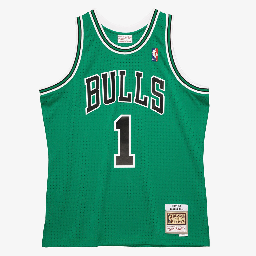 Chicago Bulls St Patrick's Day Swingman Jersey Derrick Rose 2008-09 product image 1, provided for visual reference and