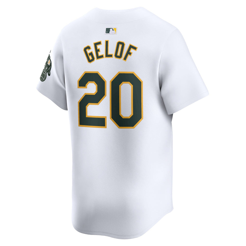 Athletics Zack Gelof White Home Limited Player Jersey product image 4, provided for visual reference and product detail