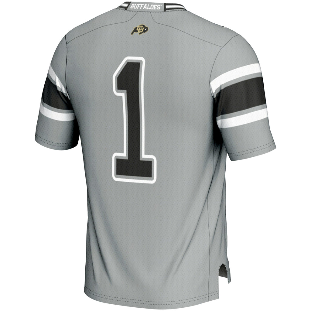 #1 Colorado Buffaloes Endzone Football Jersey - Gray product image 4, provided for visual reference and product detail review