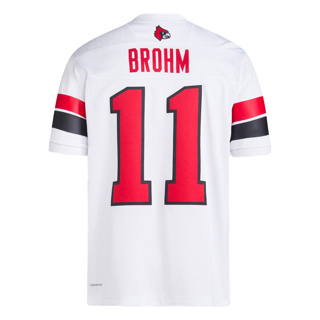 Jeff Brohm White Louisville Cardinals Football Icon Premier Jersey product image 4, provided for visual reference and