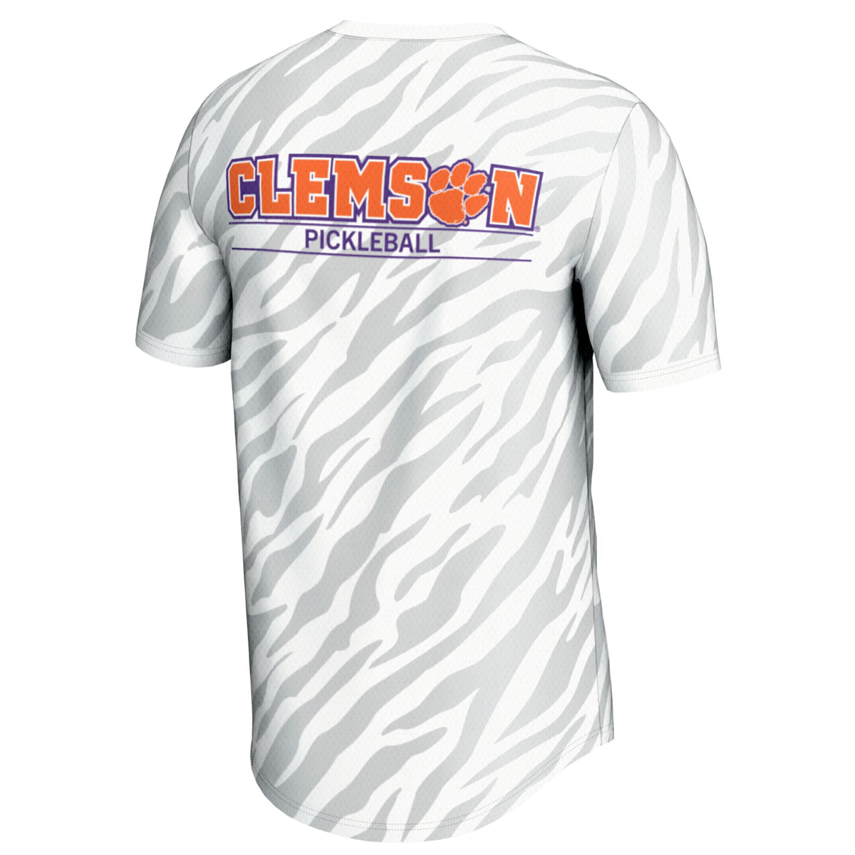Clemson Tigers Lightweight Pickleball Jersey - White product image 4, provided for visual reference and product detail review