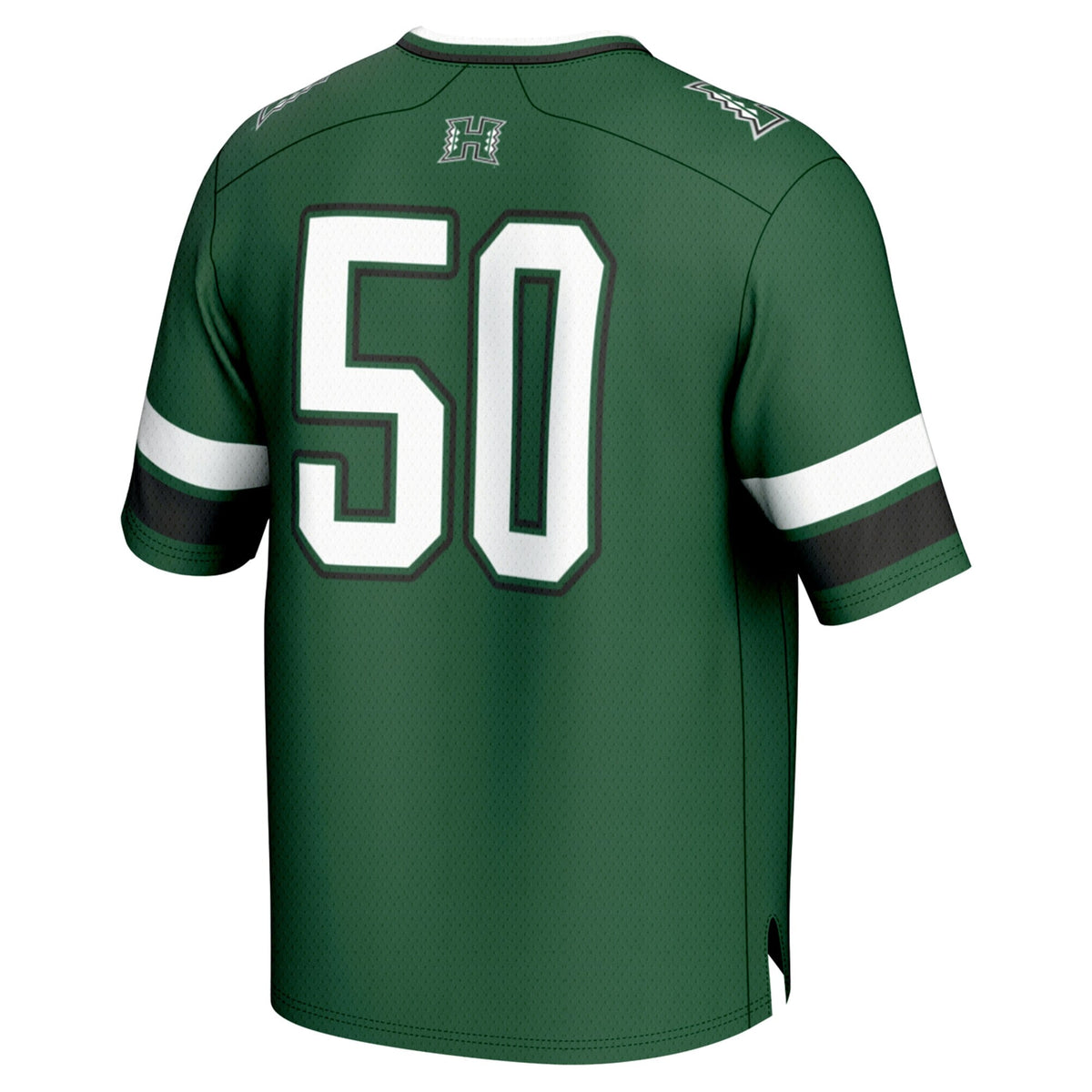 #50 Hawaii Rainbow Warriors Lightweight Collegiate Football Fashion Jersey - Green product image 4, provided for visual