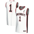 #1 Cincinnati Bearcats Lightweight Basketball Fashion Jersey - White product image 1, provided for visual reference and