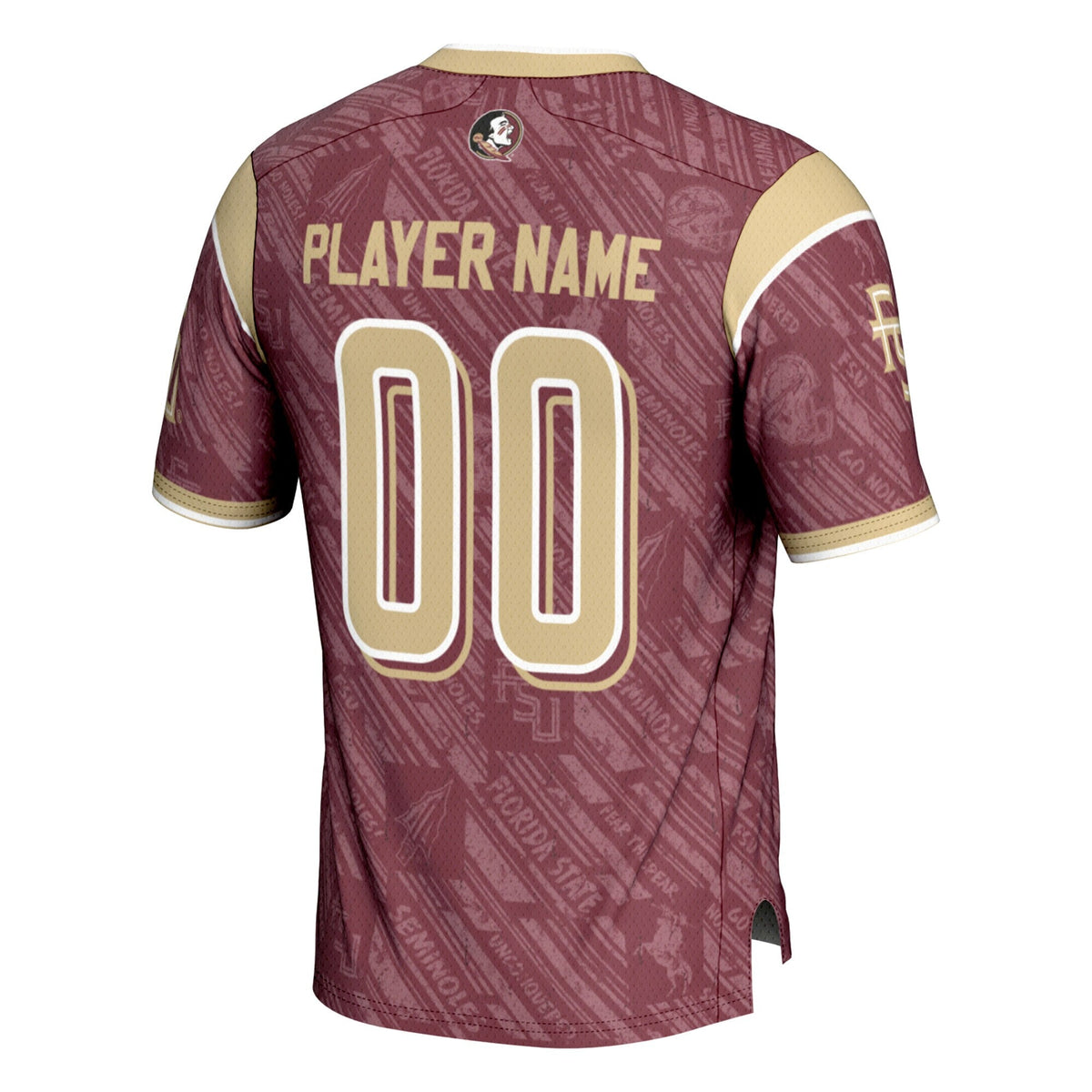 Florida State Seminoles Highlight Print NIL Pick-A-Player Football Jersey - Garnet product image 4, provided for visual