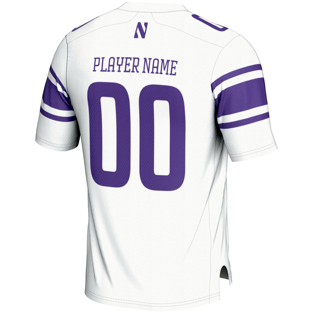 Northwestern Wildcats NIL Pick-A-Player Football Jersey - White product image 4, provided for visual reference and product