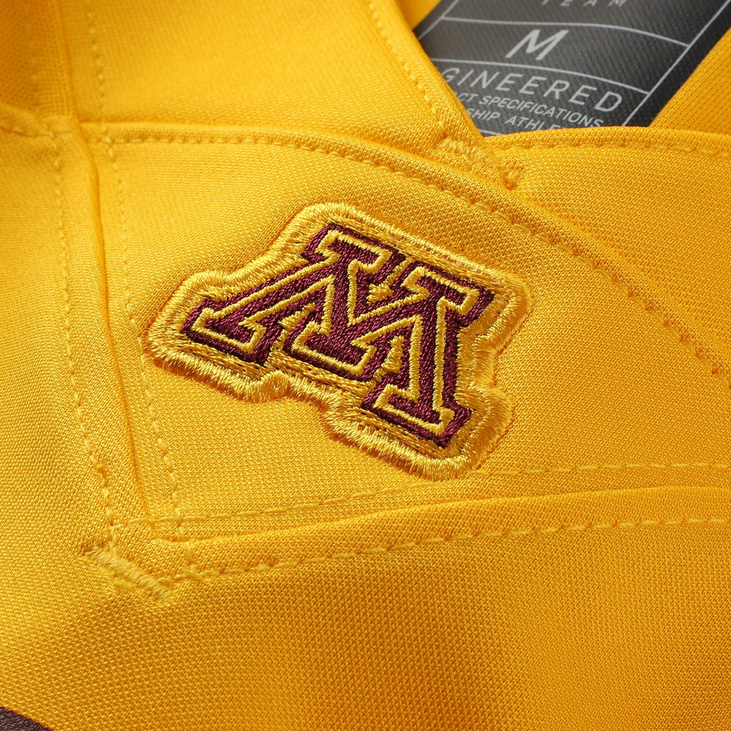 #1 Gold Minnesota Golden Gophers Game Football Jersey product image 5, provided for visual reference and product detail