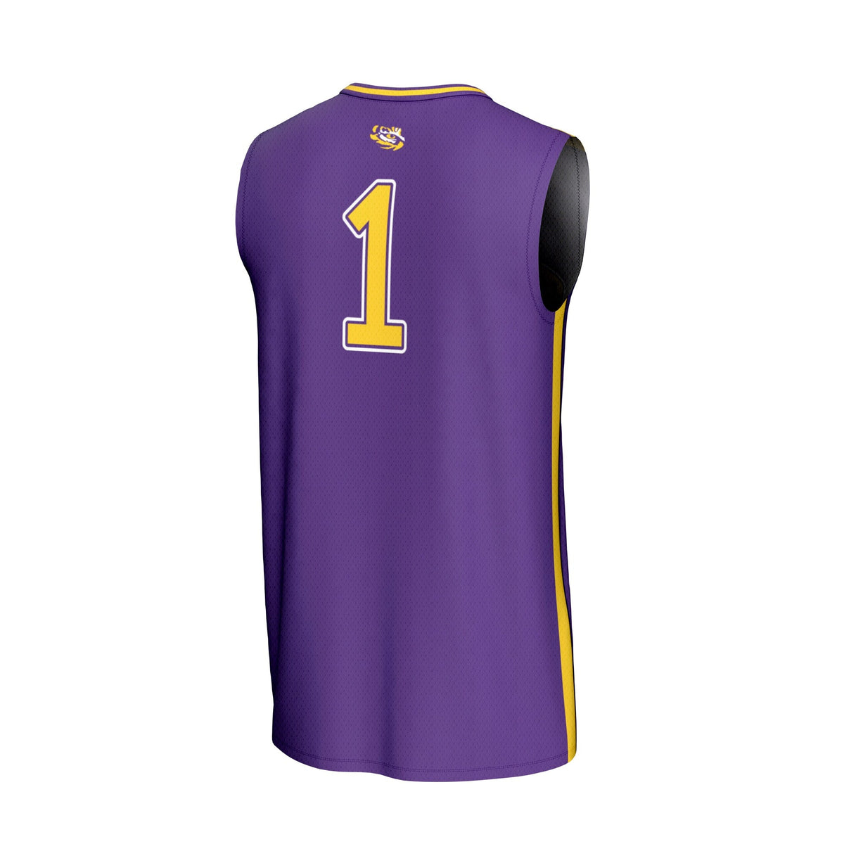 #1 LSU Tigers Lightweight Basketball Fashion Jersey - Purple product image 4, provided for visual reference and product