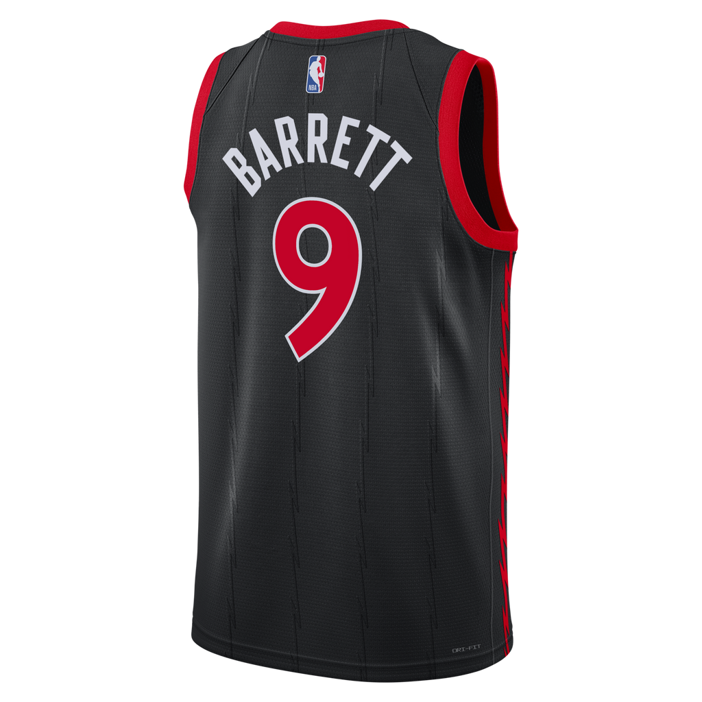 Toronto Raptors Statement Edition Swingman Jersey - Black - RJ Barrett product image 4, provided for visual reference and