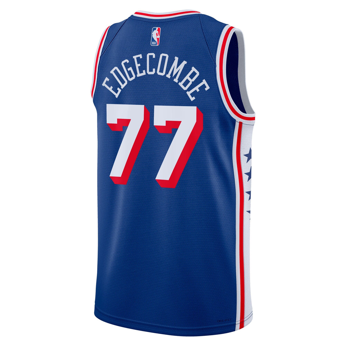 Philadelphia 76ers Icon Edition Swingman Jersey - Royal - VJ Edgecombe product image 4, provided for visual reference and