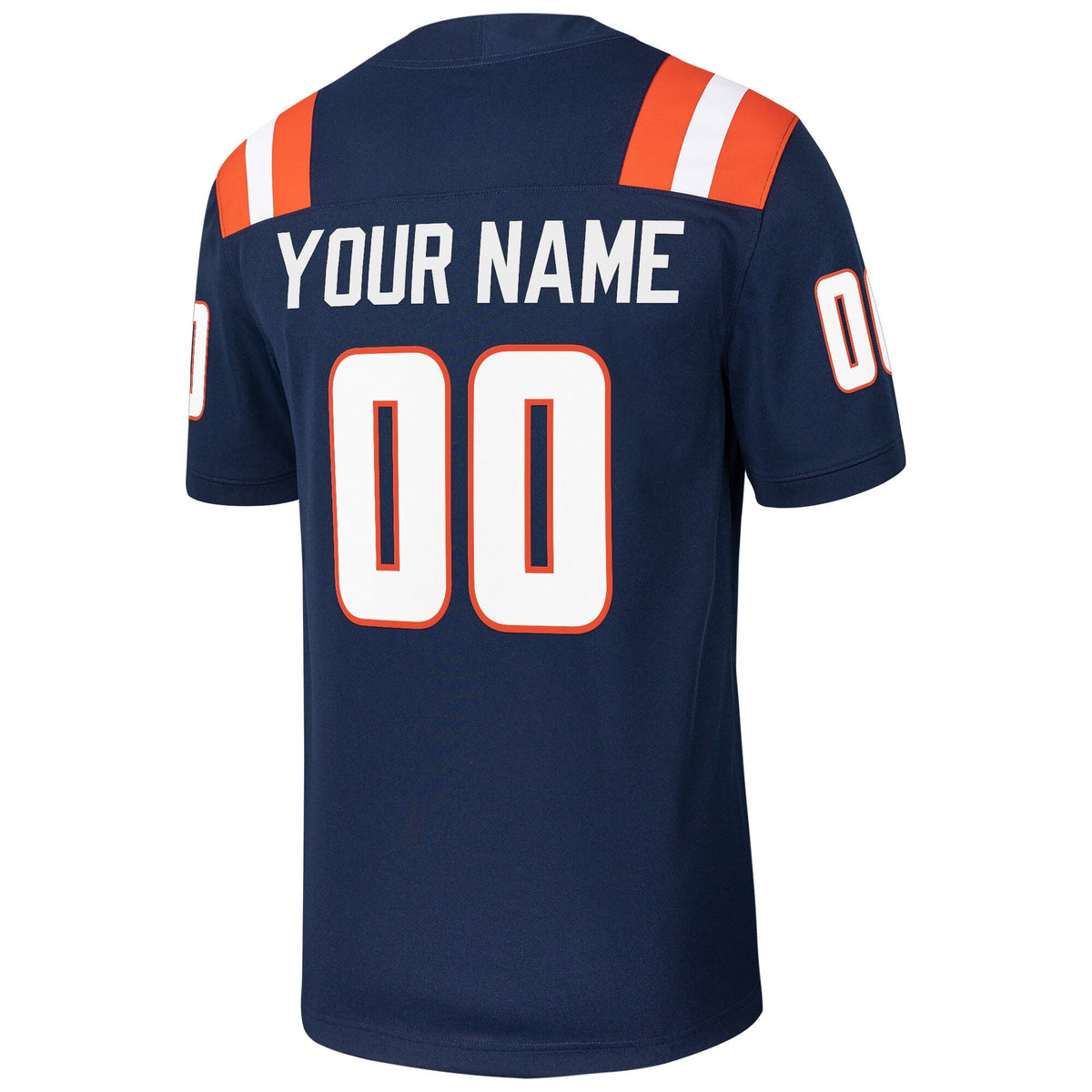 Illinois Fighting Illini Custom Football Game Jersey - Navy product image 4, provided for visual reference and product