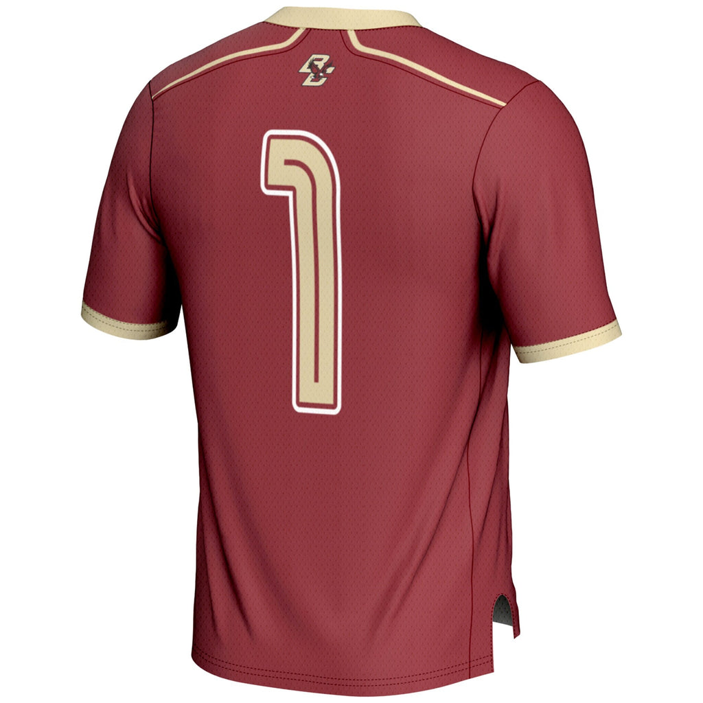 Boston College Eagles #1 Lightweight Lacrosse Jersey - Maroon product image 4, provided for visual reference and product