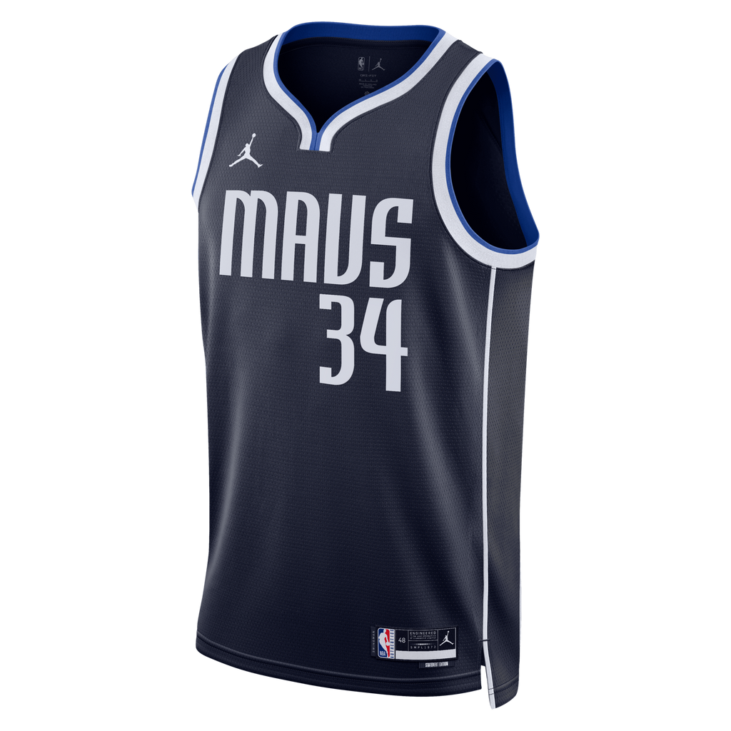Dallas Mavericks Statement Edition Swingman Jersey - Navy - Santi Aldama product image 3, provided for visual reference and