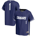 #1 BYU Cougars Lightweight Baseball Jersey - Navy product image 1, provided for visual reference and product detail review