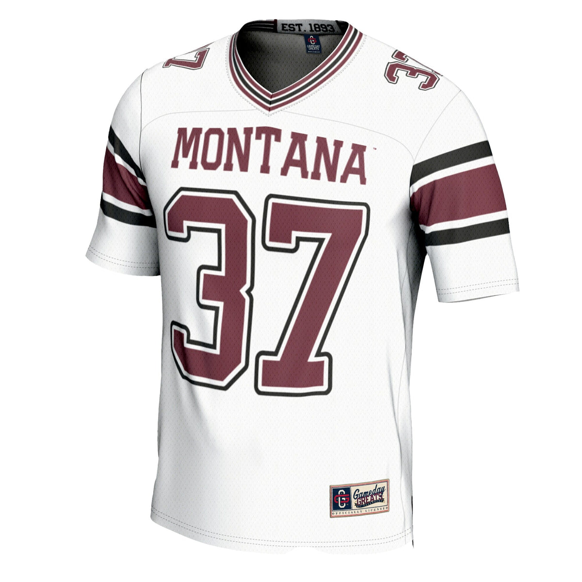 #37 Montana Grizzlies Football Jersey - White product image 3, provided for visual reference and product detail review