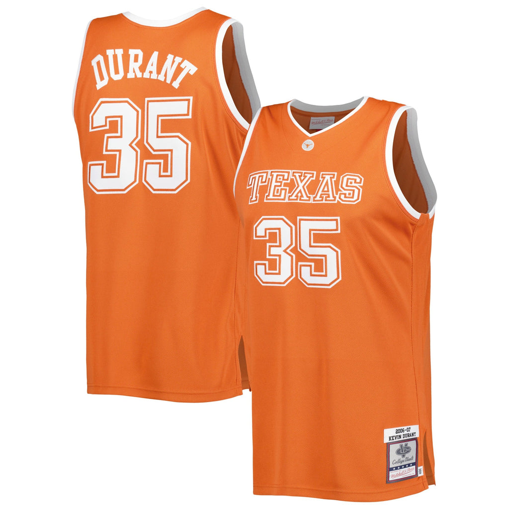 Kevin Durant Texas Longhorns 2006/07 Throwback Jersey - Burnt Orange product image 2, provided for visual reference and