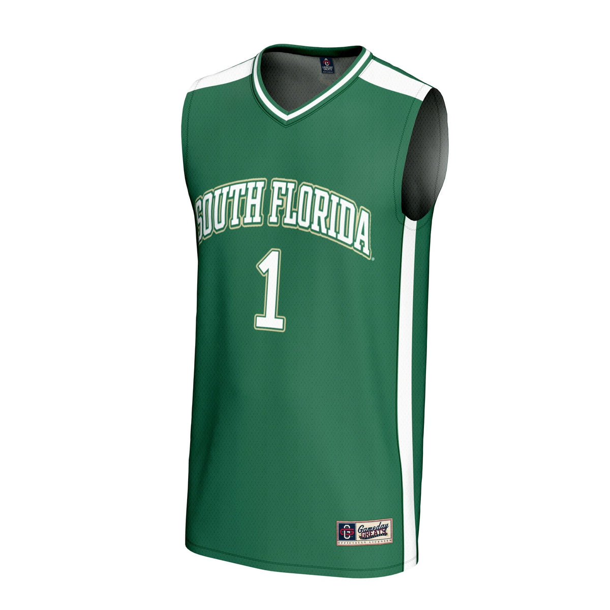 #1 South Florida Bulls Lightweight Collegiate Basketball Fashion Jersey - Green product image 3, provided for visual