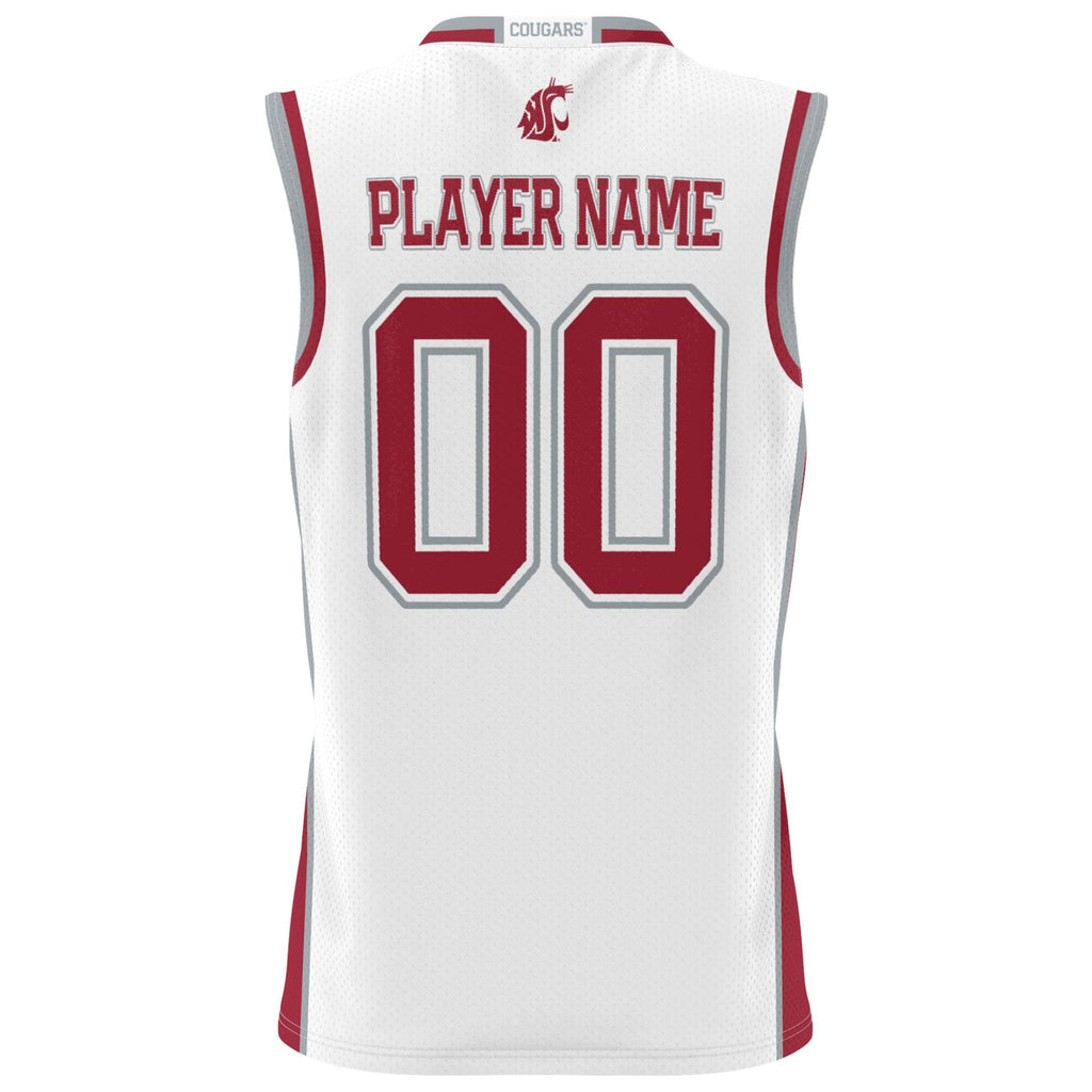 Washington State Cougars NIL Pick-A-Player Basketball Jersey - White product image 4, provided for visual reference and