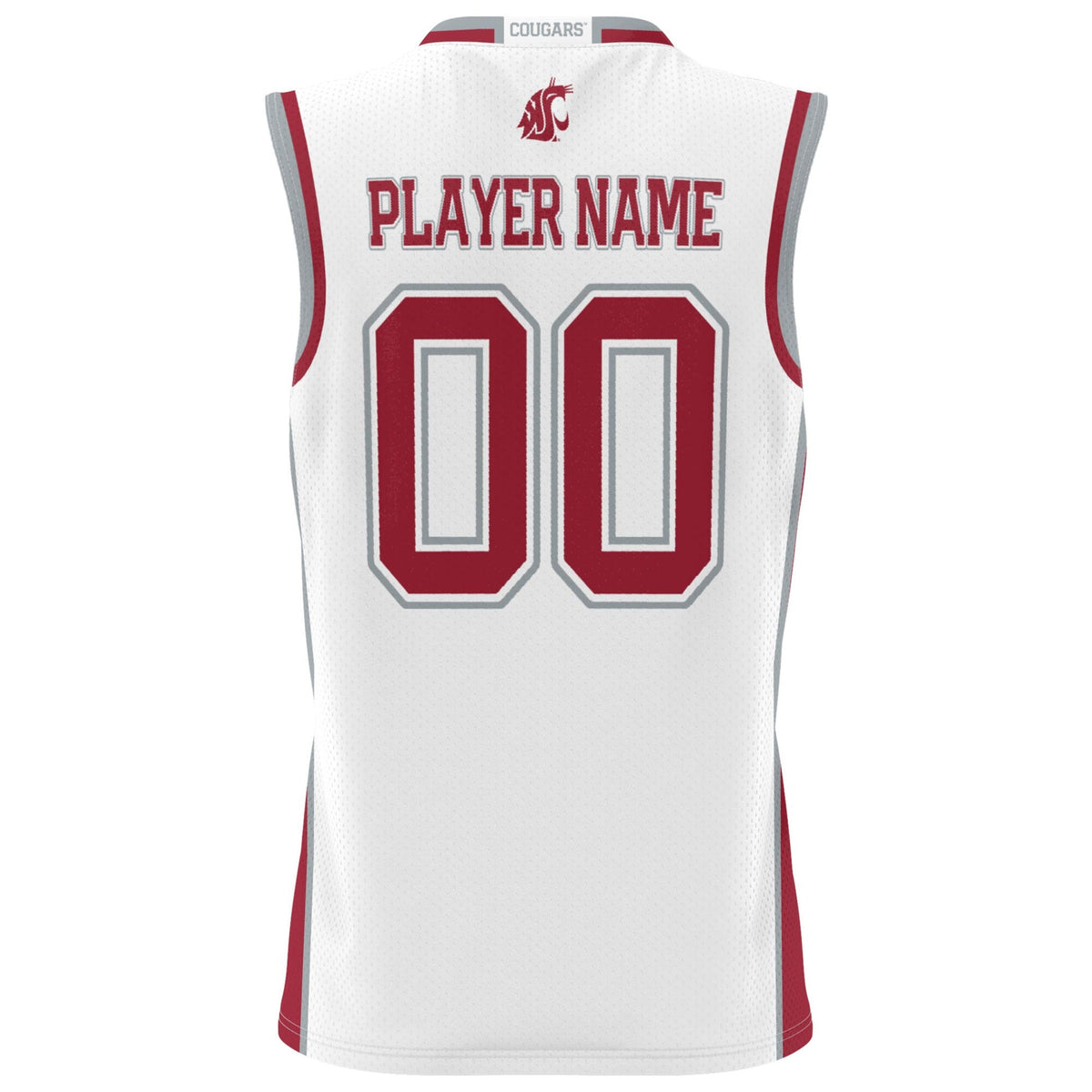 Washington State Cougars NIL Pick-A-Player Basketball Jersey - White product image 4, provided for visual reference and