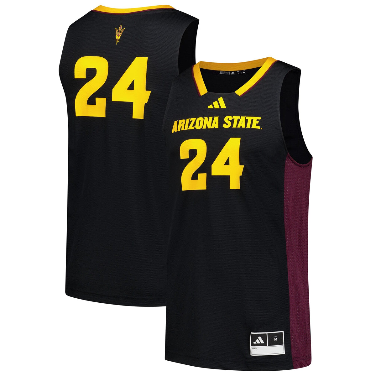 #24 Black Arizona State Sun Devils Replica Swingman Jersey product image 1, provided for visual reference and product detail