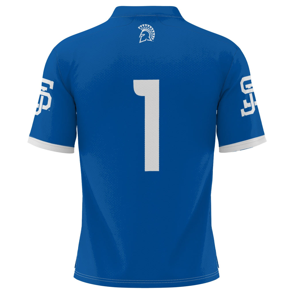 #1 San Jose State Spartans Football Jersey - Royal product image 4, provided for visual reference and product detail review