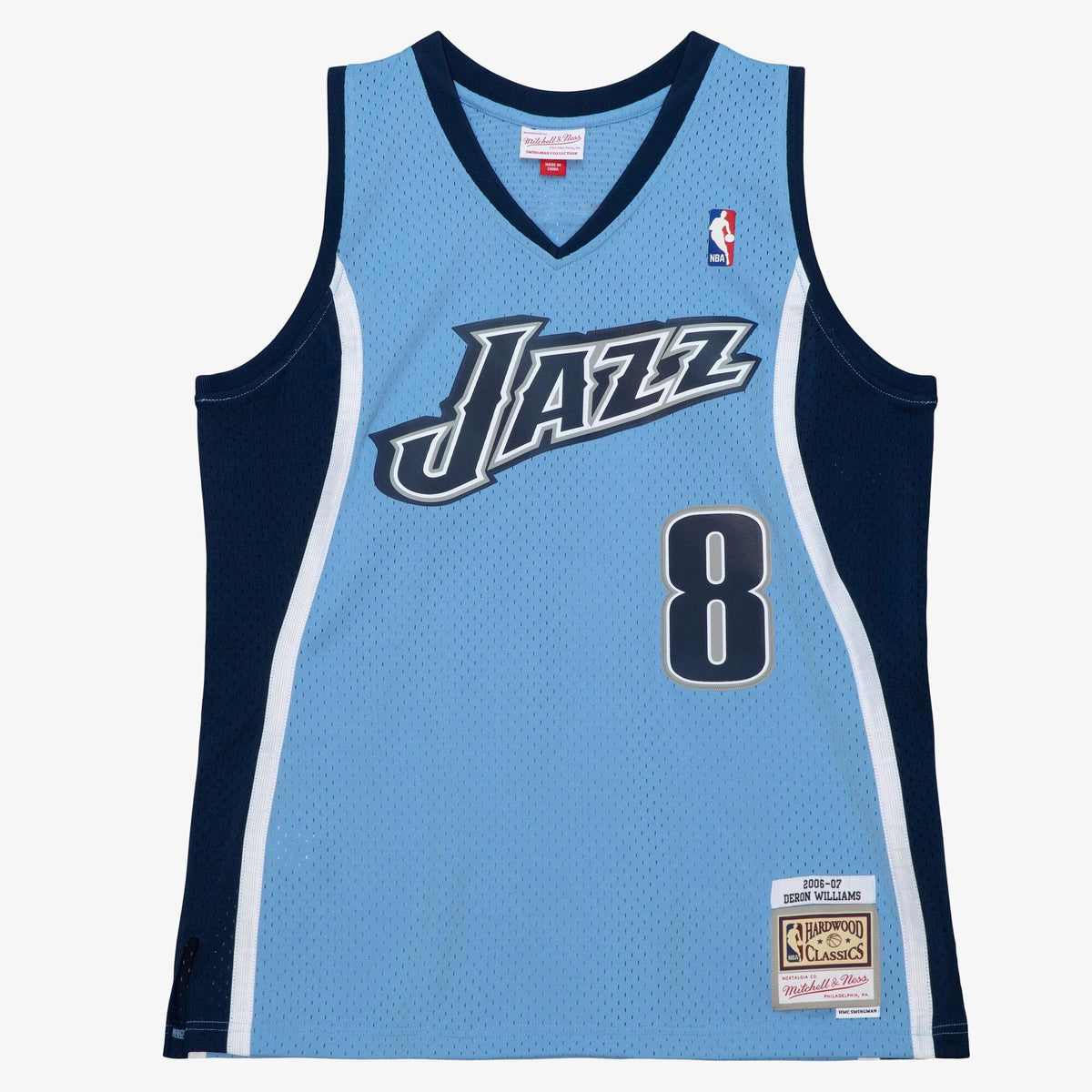 Utah Jazz Deron Williams 2006 Alternate Authentic Jersey - Columbia Blue product image 3, provided for visual reference and