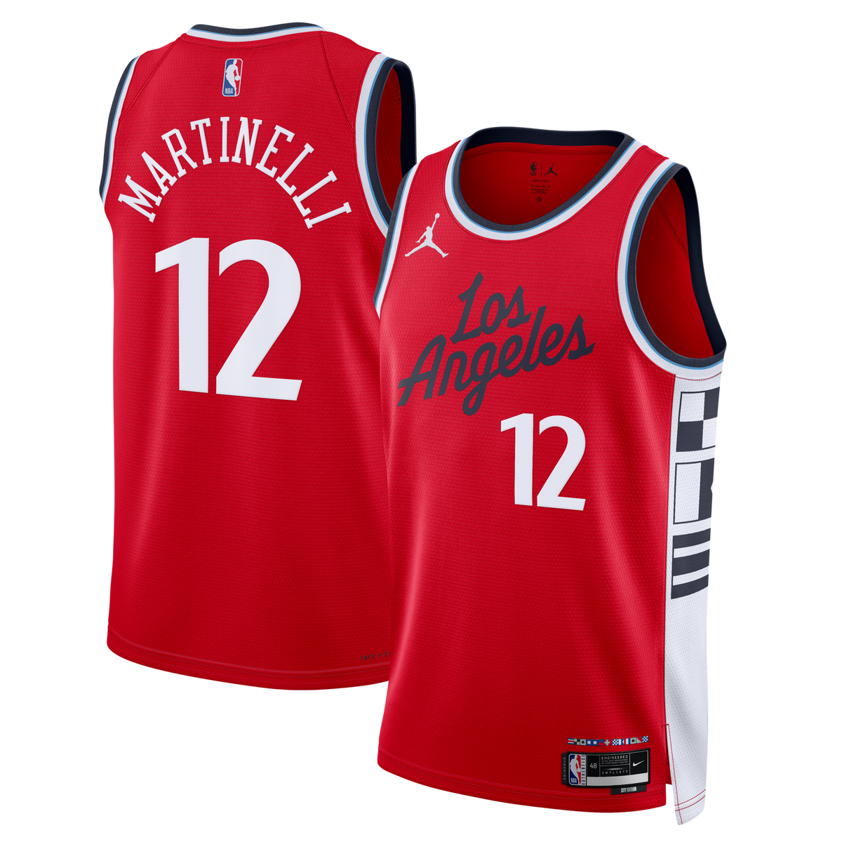 LA Clippers Statement Edition Swingman Jersey - Red - Nick Martinelli product image 1, provided for visual reference and