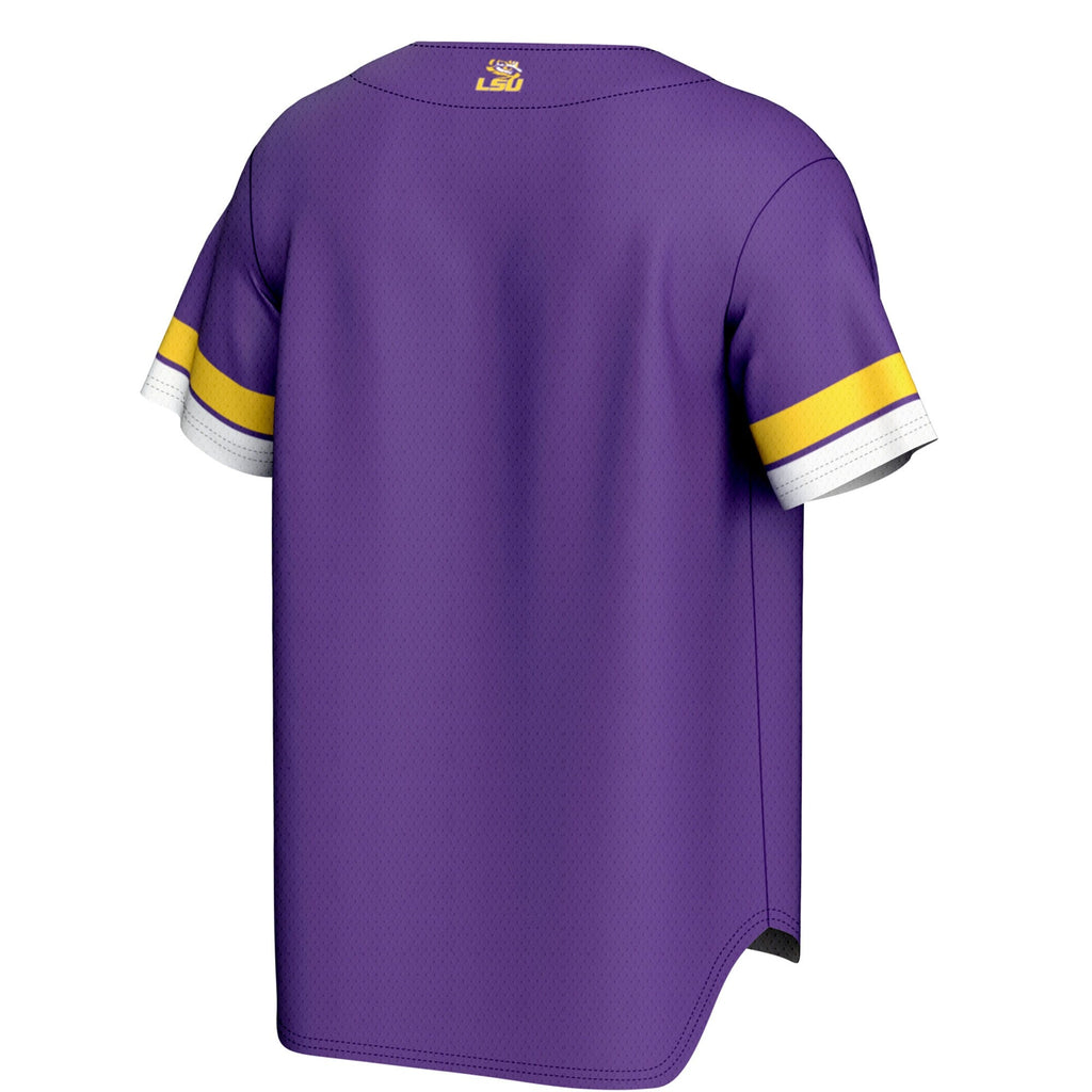 LSU Tigers Spirit Baseball Jersey - Purple product image 4, provided for visual reference and product detail review