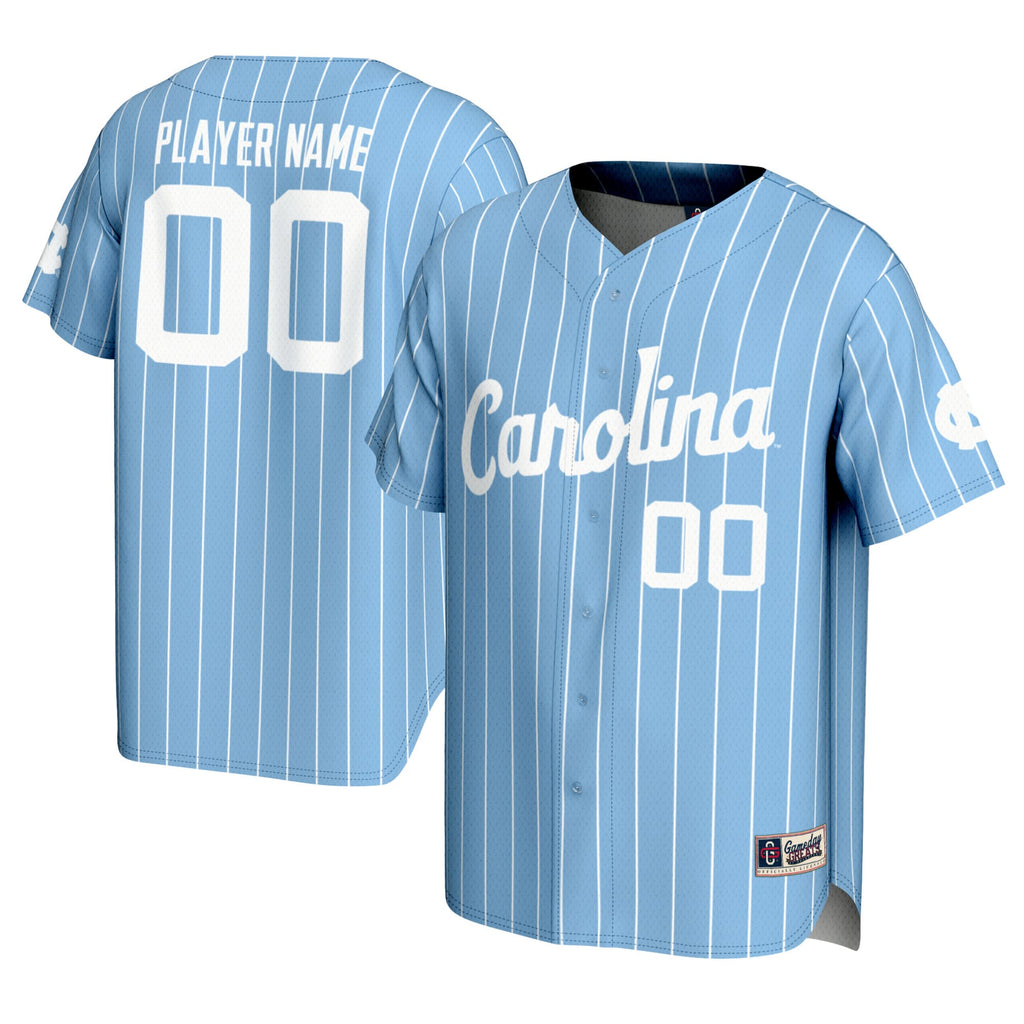 North Carolina Tar Heels NIL Pick-A-Player Lightweight Baseball Jersey - Carolina Blue product image 2, provided for visual