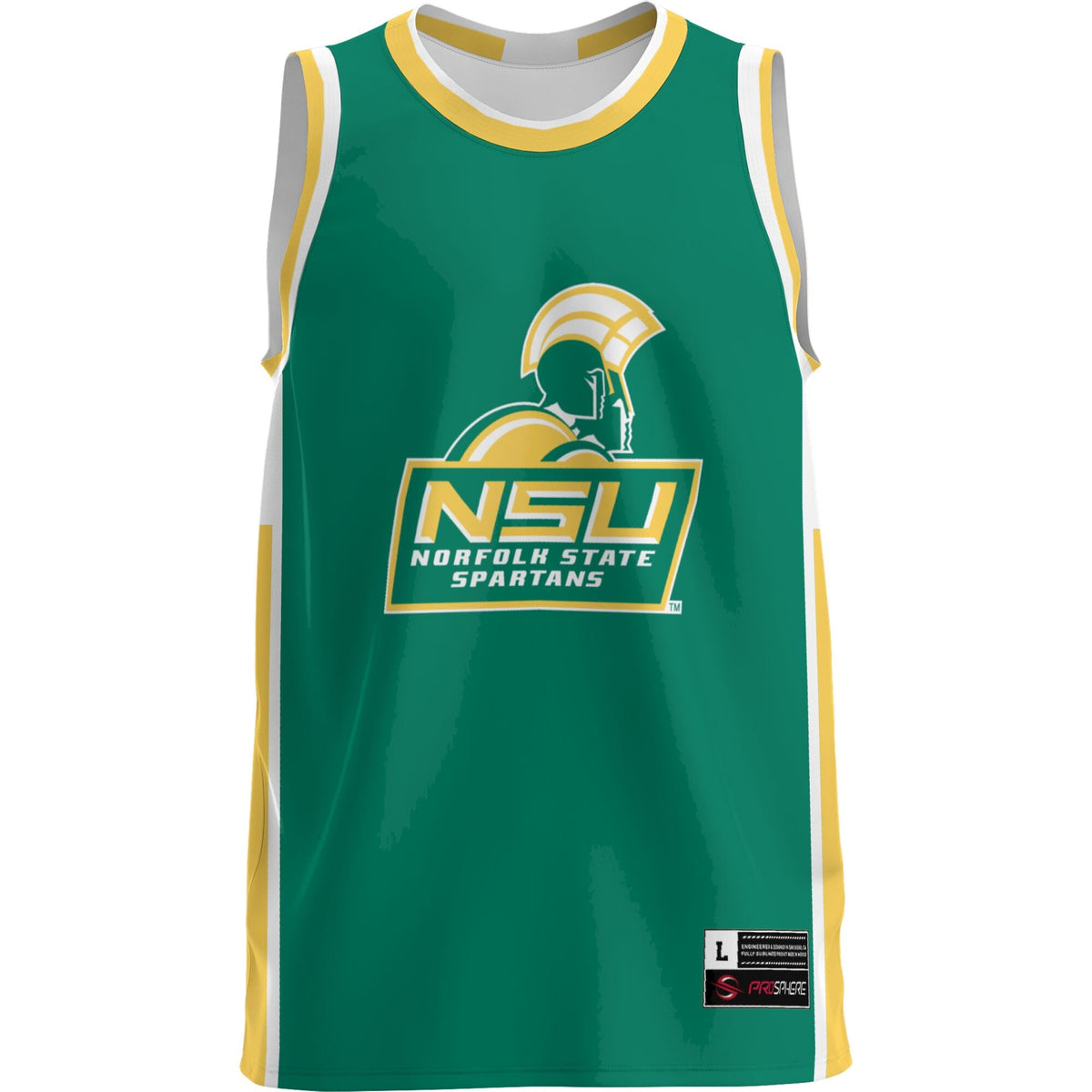 Norfolk State Spartans Lightweight Basketball Jersey - Green product image 3, provided for visual reference and product