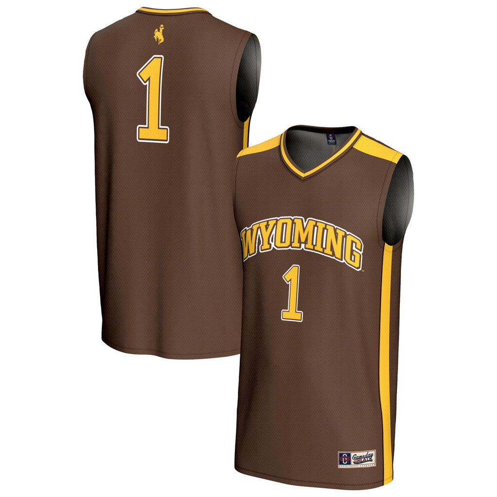 #1 Wyoming Cowboys Lightweight Basketball Fashion Jersey - Brown product image 2, provided for visual reference and product