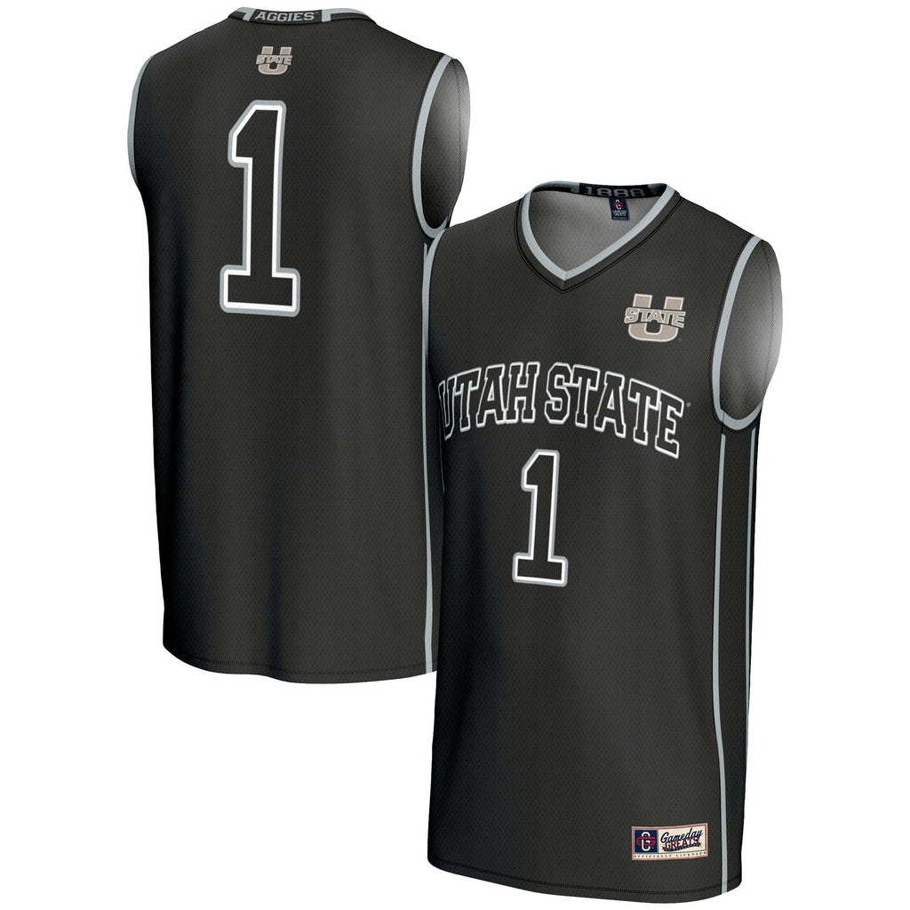 #1 Utah State Aggies Lightweight Basketball Jersey - Black product image 2, provided for visual reference and product detail