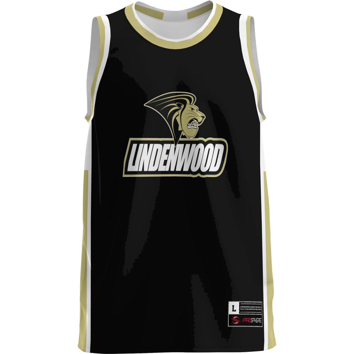 Lindenwood Lions Lightweight Basketball Jersey - Gold product image 3, provided for visual reference and product detail