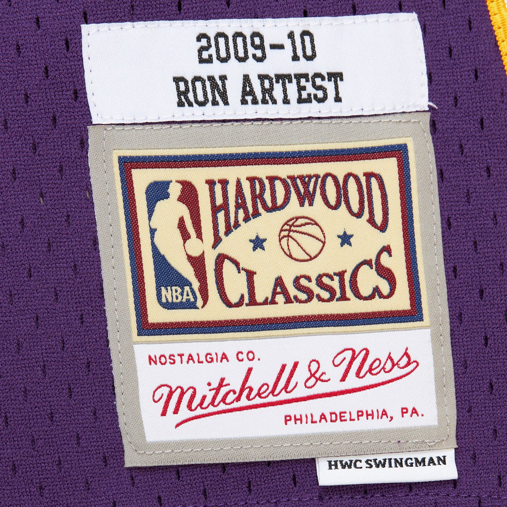 Los Angeles Lakers Ron Artest 2009 Dark Authentic Jersey - Purple product image 7, provided for visual reference and product