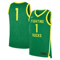 Green Oregon Ducks Road Replica Basketball Jersey product image 1, provided for visual reference and product detail review