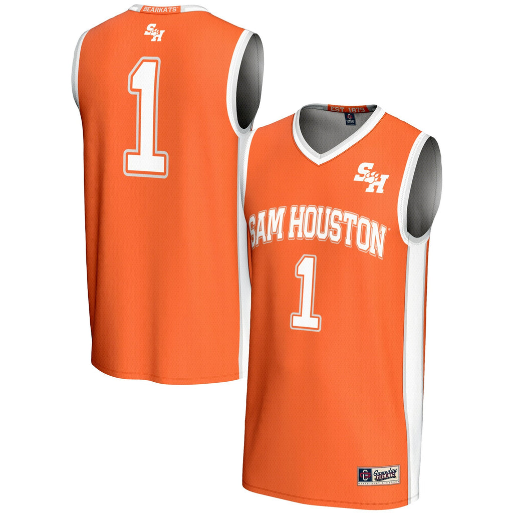 #1 Sam Houston State Bearkats Replica Lightweight Basketball Jersey - Orange product image 1, provided for visual reference
