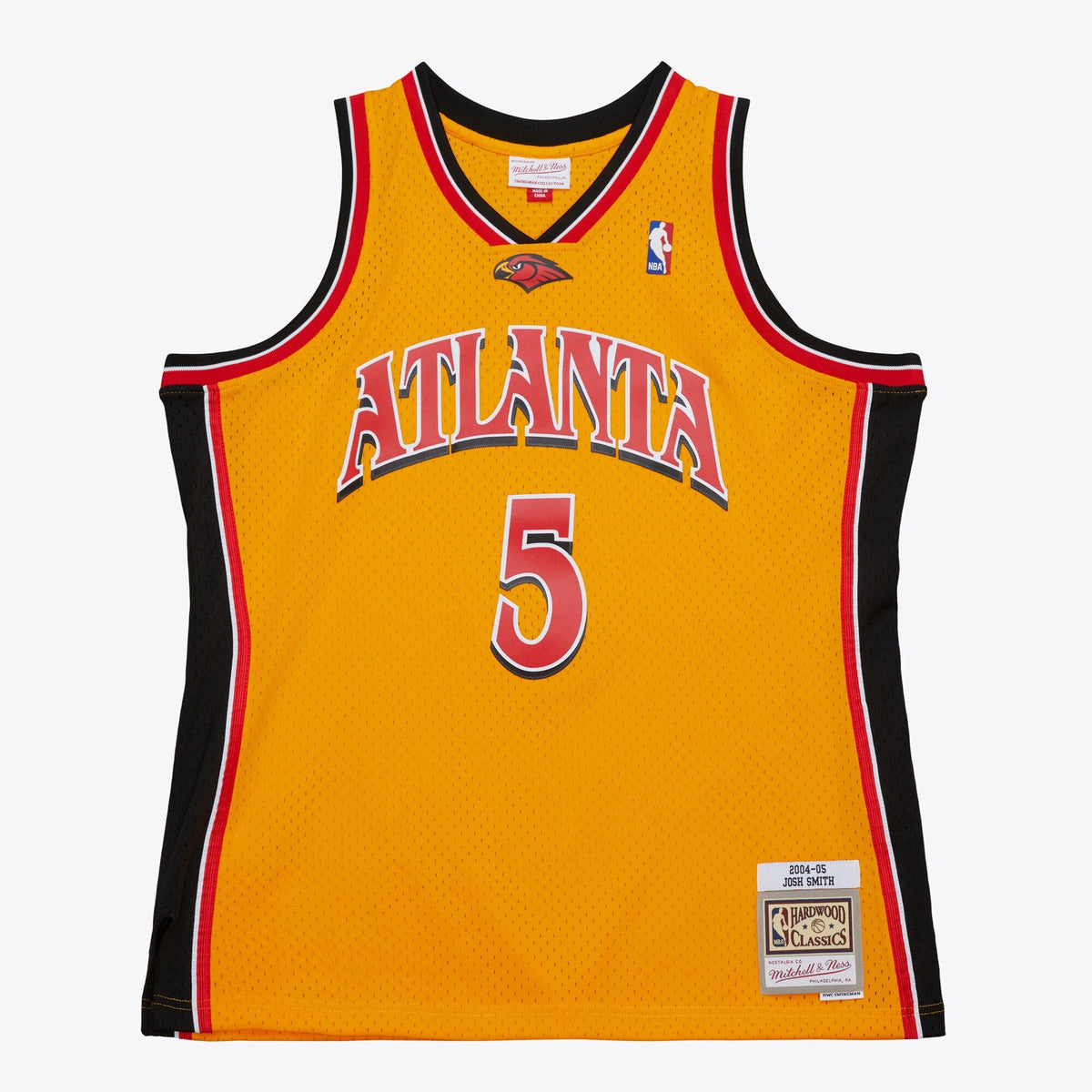 Atlanta Hawks Josh Smith 2004 Alternate Authentic Jersey - Yellow product image 3, provided for visual reference and product