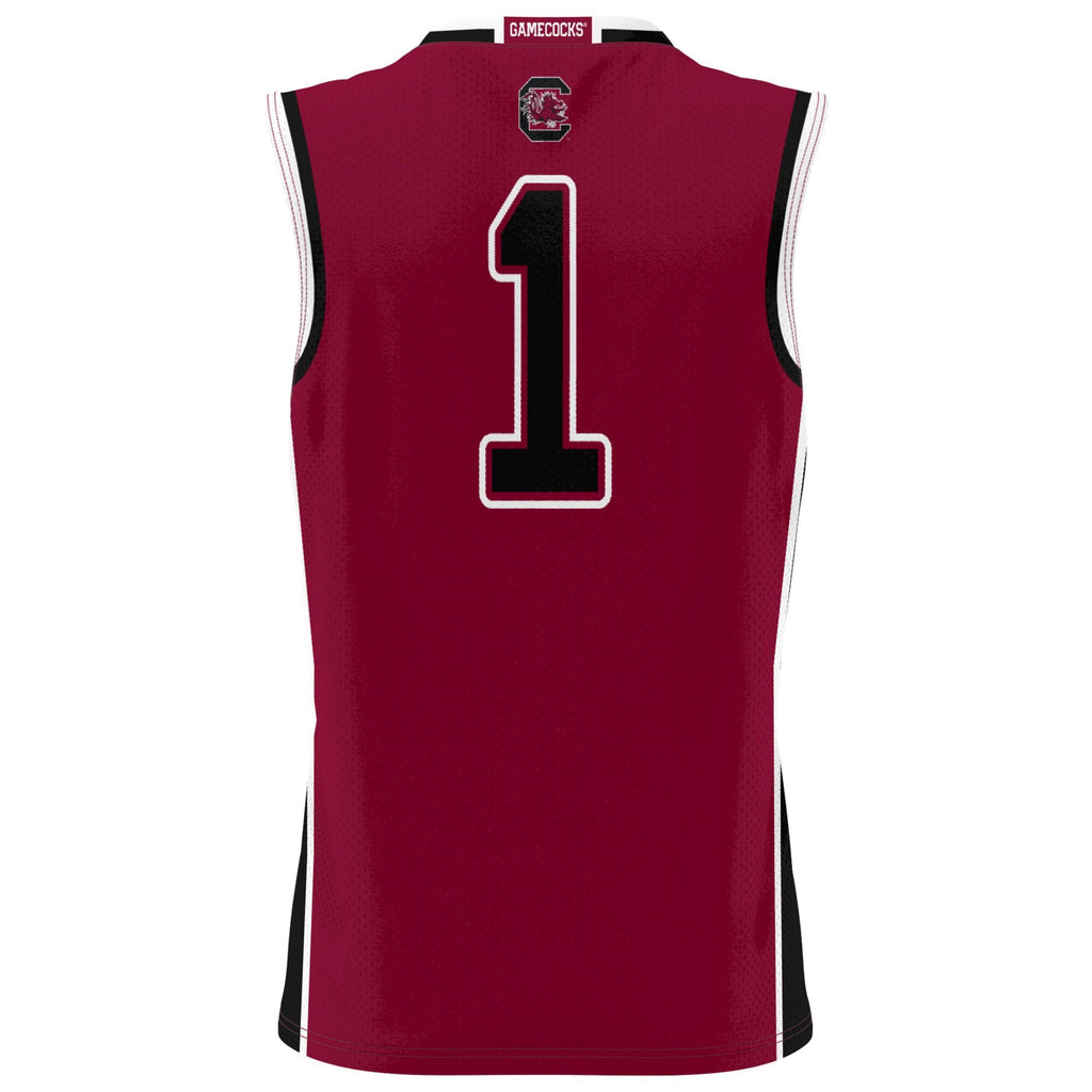 #1 South Carolina Gamecocks Lightweight Basketball Fashion Jersey - Garnet product image 4, provided for visual reference