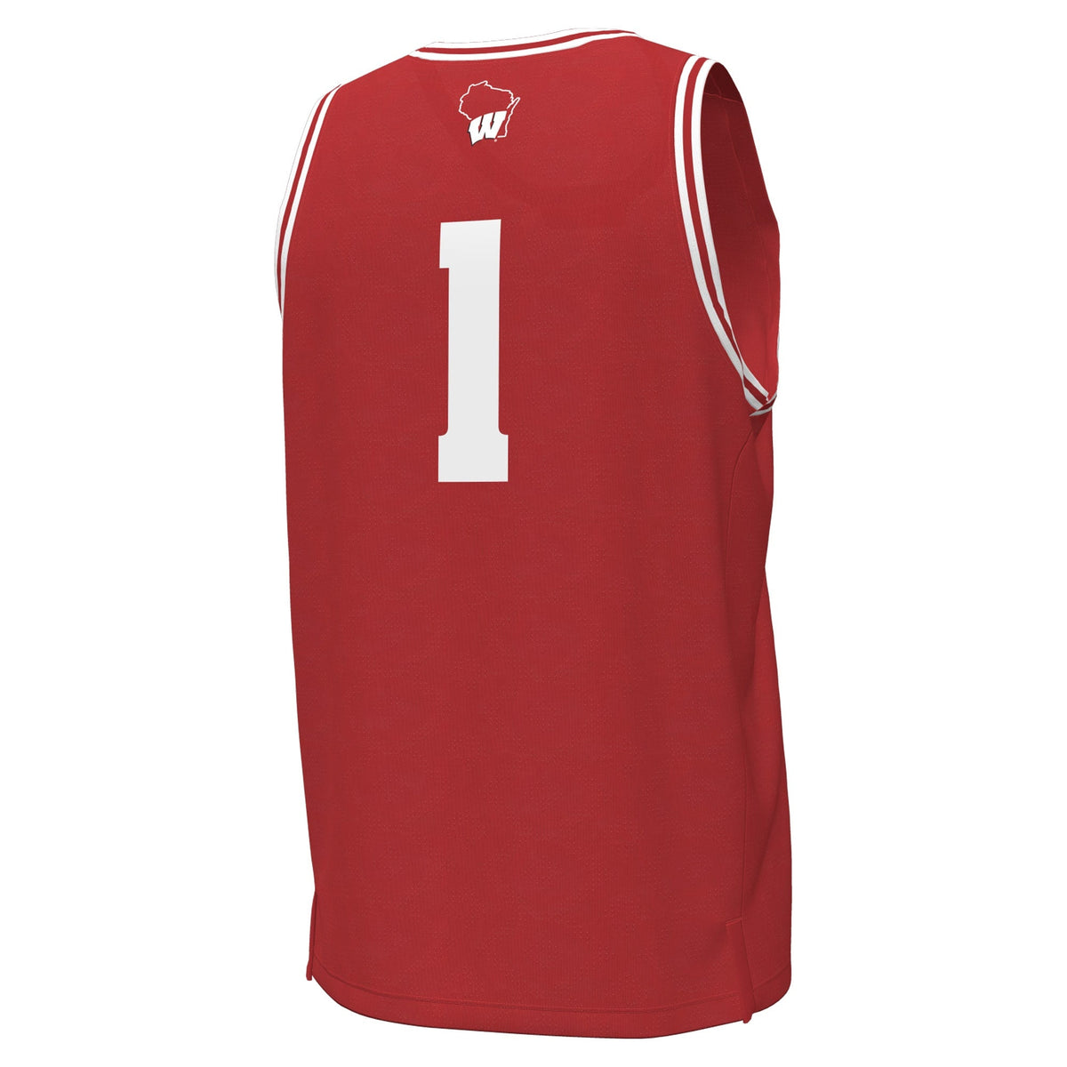 #1 Wisconsin Badgers Replica Basketball Jersey - Red product image 4, provided for visual reference and product detail review