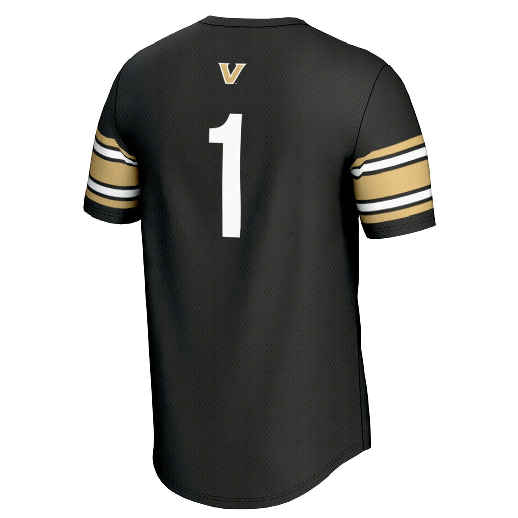 #1 Vanderbilt Commodores Lightweight Lacrosse Jersey - Black product image 4, provided for visual reference and product