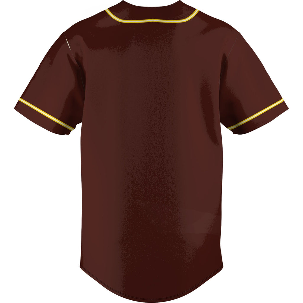Rowan Profs Lightweight Baseball Jersey - Brown product image 4, provided for visual reference and product detail review