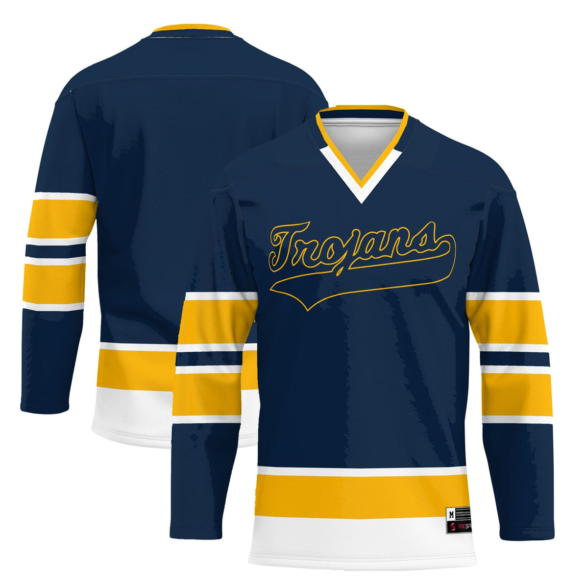 Central Alabama Community College Trojans Hockey Jersey - Navy product image 2, provided for visual reference and product