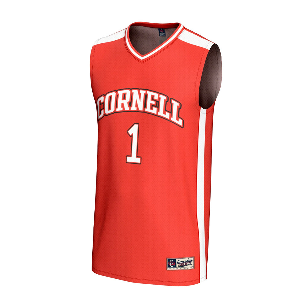 #1 Cornell Big Red Lightweight Collegiate Basketball Fashion Jersey - Red product image 3, provided for visual reference and